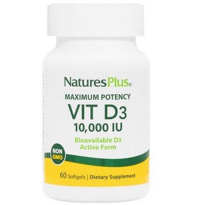 Vitamin D3 10,000 by Nature's Plus  -  60 Softgel