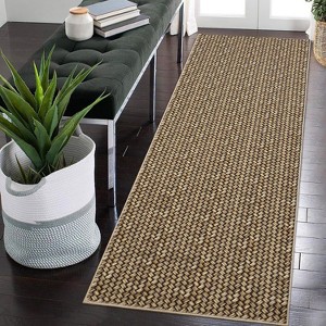 Acekool 5x7 Washable Braided Print Area Rug, Non-Slip Modern Soft Carpet, Stain Resistant Low Pile Throw Rug for Living Room, Bedroom - 1 of 4
