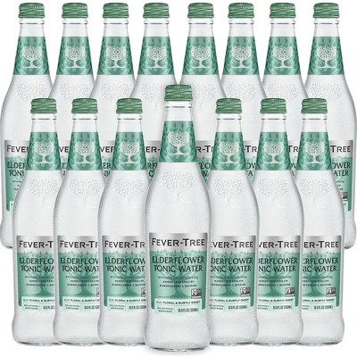 Fever Tree Elderflower Tonic - Premium Quality Mixer - Refreshing Beverage for Cocktails & Mocktails 500ml Bottles