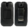 Nakedcellphone Vegan Leather Case with Belt Clip for Schok Classic 2019 Flip Phone - Black - 2 of 4
