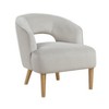 Cesicia 26" x 27.5" x 28.5"H Gray Luxury Home Unique Style Accent Chair Velvet Plush Seat Solid Wood Legs For Living Room Furniture 1pc - 2 of 4