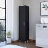 GlasFlength Decorative Storage Cabinets Modern Accent Storage Cabinet with 1 Door Free standing Cabinet for Living Room, Black, 11.7"*15.7"*70.8" - 4 of 4