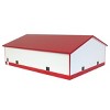 1/64 White & Red 3 Door 60ft x 80ft Wooden Implement or Shop Building STA-211 - 3 of 4
