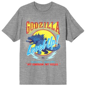 Godzilla Vs. Kng The New Empire Level Up Crew Neck Short Sleeve Gray Heather Women's T-shirt - 1 of 3