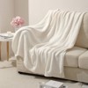 Aoibox Super Soft Fluffy Throw Blanket, Lightweight Cozy Warm Blanket for Couch, Bed, Sofa, All Season Use in Cream Color - 2 of 4