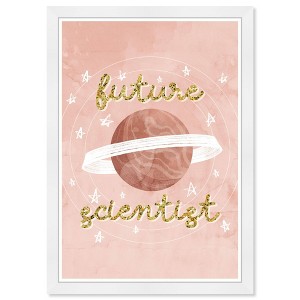15" x 21" Future Scientist Blush Typography & Quotes Framed Art Print: Modern Decor - Wynwood Studio - 1 of 4