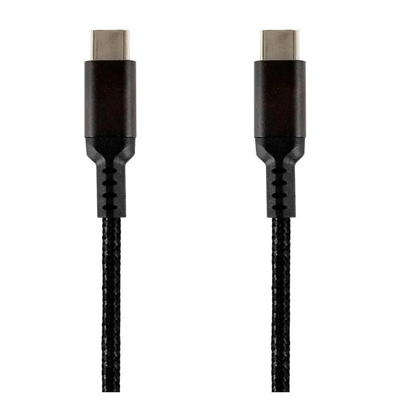 Monoprice Stealth Charge and Sync USB 2.0 Type-C to Type-C Cable - 1.5 Feet - Black | Up to 3A/60 Watts, Fast Charging, 1 of 3