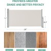 Retractable Side Awning 71x138 inch, Steel Frame Privacy Screen Outdoor, Waterproof UV-Resistant Folding Divider for Patio Balcony Pool - 3 of 4