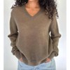 Women's Classic V-neck Sweater - 6397 - 2 of 4
