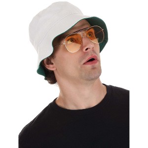 HalloweenCostumes.com One Size  Men  Fear and Loathing in Las Vegas Hat & Glasses Costume Accessory Kit | Movie Costumes, Green/Brown - 1 of 4