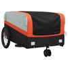 VidaXL Bike Trailer Black and Orange 99.2 lb Iron - 4 of 4
