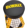 Dewalt Shop Stool, 360 Degree Swivel Seat, Steel Frame, Padded Cushion, Tool Storage Shelf, Adjustable Foot Pads, 300 lb Capacity, 17.25" x 30", Black - 4 of 4