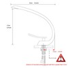 Modern Minimalist Single-Handle Bathroom Sink Faucet - 4 of 4