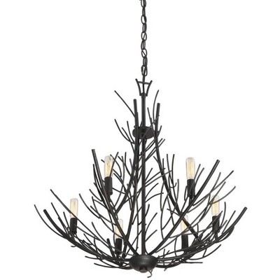 Thornhill Marcado Black Mini Candle Chandelier - Nature-Inspired Design