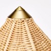 Table Lamp with Tapered Rattan Shade Gold - Threshold™ designed with Studio McGee - image 4 of 4