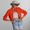 Women's Mini Cropped Racer Jacket - 2 of 4