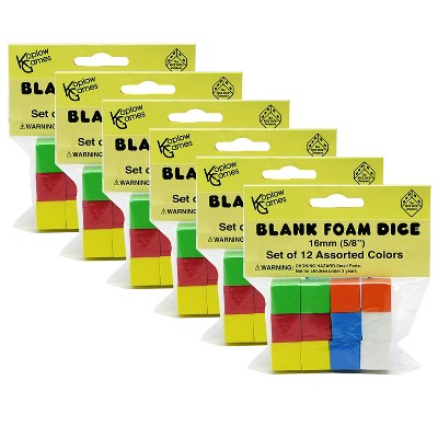 Discount Learning Supplies 100 Assorted Blank Dice 16 mm with