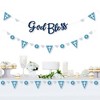 Big Dot of Happiness Blue Elegant Cross - Boy Religious Party Letter Banner Decoration - 36 Banner Cutouts and God Bless Banner Letters - 2 of 4