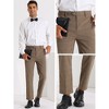Lars Amadeus Men's Slim Fit Stretch Plaid Business Trousers Dress Pants - 4 of 4