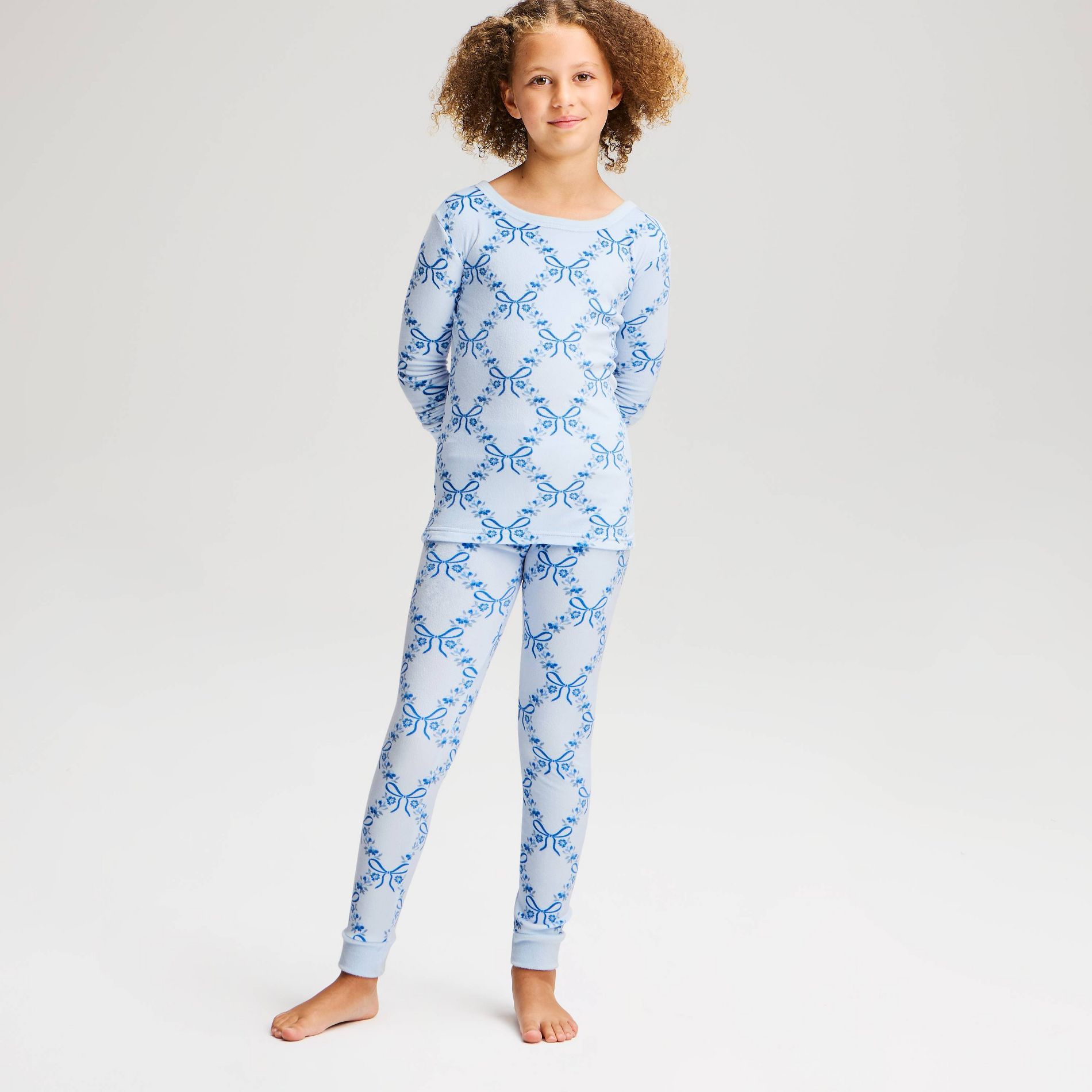 Girls' Long Sleeve and Pants Snug Fit Velour 2pc Pajama Set - Cat & Jack™