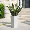 Okak 25.5 Inch Metal Tapered Planter Large Garden Pot with Drainage Hole & Rubber Plug for Patio, Commercial Spaces - 4 of 4