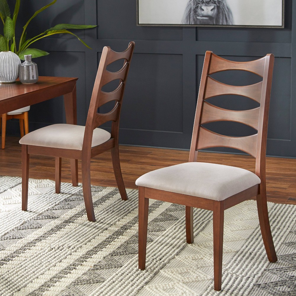 Set of 2 Lydon Dining Chair Walnut - Lifestorey