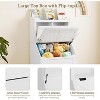 Kids Toy Organizer and Bookshelf, Wood Toy Storage Kids Book Shelf w/Flip-Top, 2-Cubby Toy Shelf, 1 Open Bookshelf, Bookcase Book & Toy Shelf Storage - 3 of 4