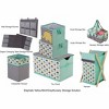 Bacati - Elephants Mint/Yellow/Gray Laundry Hamper with Wooden Frame - 3 of 4