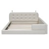 Luxystar Queen Size PU Leather Upholstered Platform Bed with 2 Reading Lights - 3 of 4