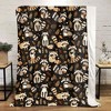 Contemporary Raccoon Print Flannel Blanket, All Seasons Throw, Digital Print, Cozy Nap Car Blanket, Christmas Gift. - 3 of 4