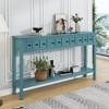 CAVINAS Rustic Console Table with 4 Drawers and Bottom Shelf for Storage,60 inch Entryway Table for Living Room,Hallway - 2 of 4