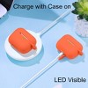 BONGEEK AirPods Pro Case Cover,Soft Silicone Protective Cases Cover Skin for Apple AirPod Pro 2 Charging Case Keychain Front LED Visible,Orange - 4 of 4
