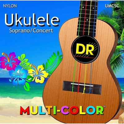 DR Strings Ukulele Multi-Color Soprano Concert Strings