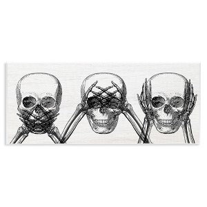 Stupell Industries Speak See Hear No Evil Skulls Wall Plaque Art - 1 of 4