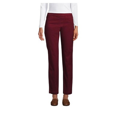 Lands' End Women's Mid Rise Pull On Chino Ankle Pants