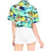 HAPPY BAY Button Down Shirt Casual Summer Beach Party Blouse Shirt Colorful Tops Blouses Button Up Short Sleeve Dress Hawaiian Shirts - 3 of 4