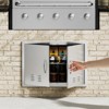 VEVOR BBQ Access Door, 30W x 21H Inch Double Outdoor Kitchen Door, Stainless Steel Flush Mount Door, Wall Vertical Door with Handles and Vents - 2 of 4