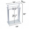Evideco French Home Goods Freestanding Towel Rack Three Bars Tempered White Glass Base - 3 of 4