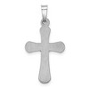Black Bow Jewelry 14k White Gold Hollow INRI Crucifix Rounded Cross Pendant - 3 of 4