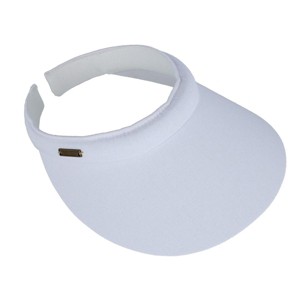 Angela & William Women's Solid Cotton Clip Visor - 1 of 3