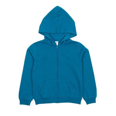 Leveret Kids Zipper Sweat Hoodie Teal 2 Year