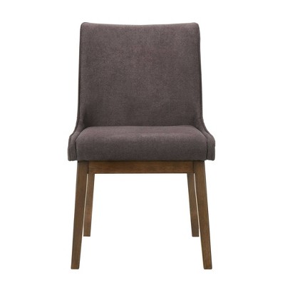 Ronan Walnut Brown Mid-Century Modern Side Chairs Set