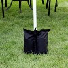 Sunnydaze Polyester Sandbag Canopy Weights - Black - Set of 4 - 4 of 4