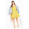 Women's Plus Size Garden Kisses Dress - sunshine | CITY CHIC - 3 of 4