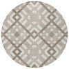 Taupe Brown And Ivory Geometric Washable Indoor Outdoor Area Rug - 4 of 4