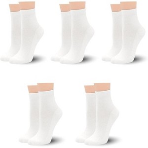 SERISIMPLE Women Thin Viscose Bamboo Above Ankle Sock Breathable Lightweight Classic Crew Casual 5 Pairs - 1 of 4