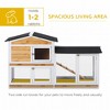 Akoasm 2-Layer Wooden Rabbit Hutch & Shelter With Waterproof Roof, Run And Ramp Indoor & Outdoor-Yellow - 3 of 4