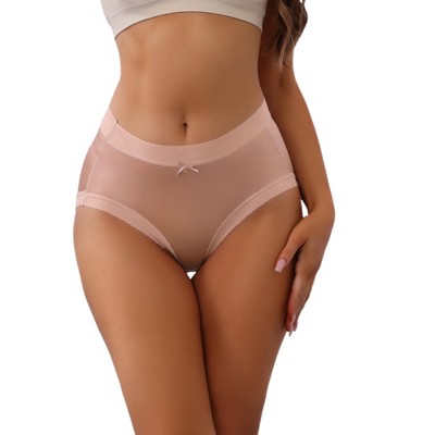 Allegra K Women's Full Coverage Mid-Waisted Briefs with Side Wave