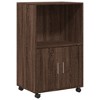 CLIHOME Mobile Office Cabinet with Storage Space, 2 Doors Rolling File Container, Kitchen Sideboard Buffet Cabinet - 4 of 4