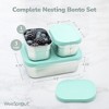 WeeSprout Stainless Steel Lunch Box Set - Matte Green - 2 of 4